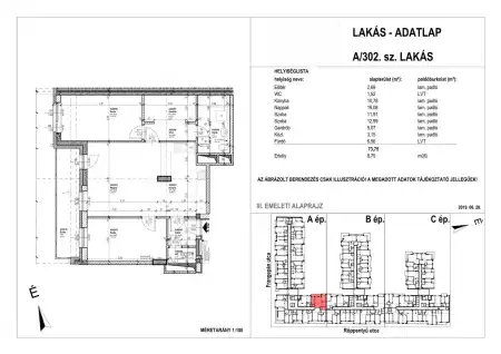 Eladó téglalakás, Budapest, XIII. kerület 3 szoba 74 m² 120.84 M Ft