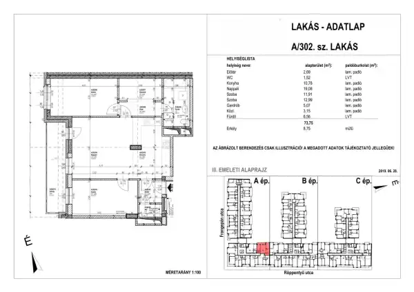 Eladó újszerű téglalakás, Budapest, XIII. kerület 3 szoba 74 m² 120.84 M Ft